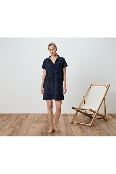 Tchibo Women's Towel Beach Dress, Navy Blue