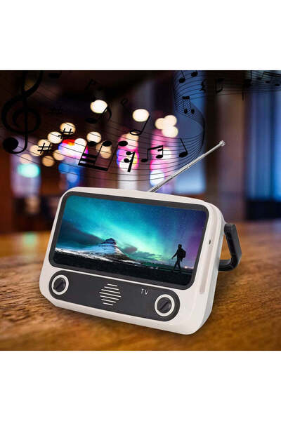 Vivendo Suport telefon tip TV, difuzor Bluetooth 5W, radio FM, 19 x 9 x 13 cm