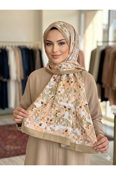 REMOMODA French Silk Shawl with Floral Pattern, High Quality, Soft and Supple.