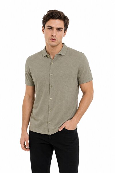 Raymons Men's Front Buttoned Collared T-Shirt Regular Fit Bgl-St05562