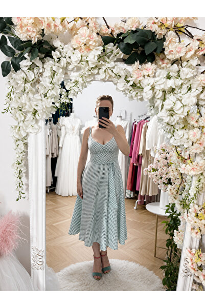 DANIELITE COUTURE Rochie midi Mint Polka Dot