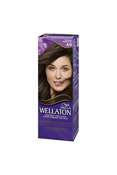 Wella Wellaton Set 2 x Vopsea de Par Permanenta Intense Color Creme 4/0 Saten...