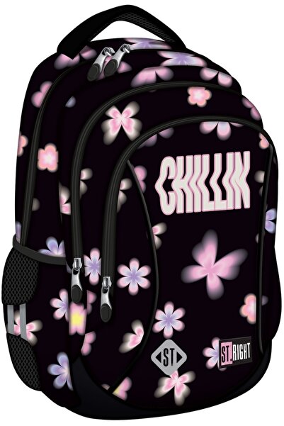 MAJEWSKI St.Right Anatomical schoolbag, 3 compartments, Flower Mood