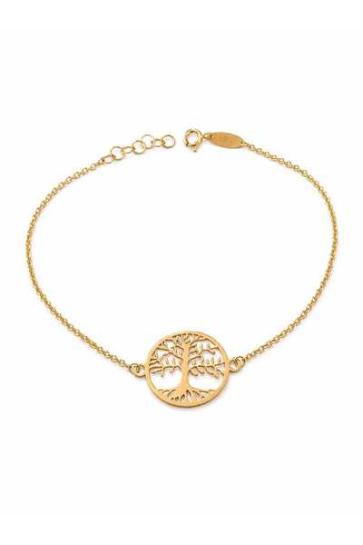 Aur 585 Brățară damă din aur galben 14k, model pomul vieții, 17,5+1,5 cm, 1,06 g