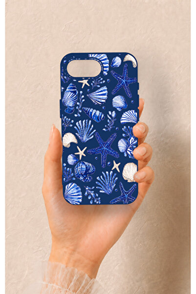 Vip Case iPhone 16E Uyumlu Deniz Kabuğu Desenli Silikon Kılıf