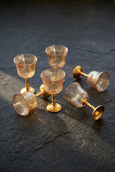 ACAR Pera 6-Pack Glass Coffee Side Cup Amber - 80 ml