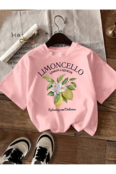 JENOLAN Tricou oversize cu imprimeu Limoncello pentru femei, lejer