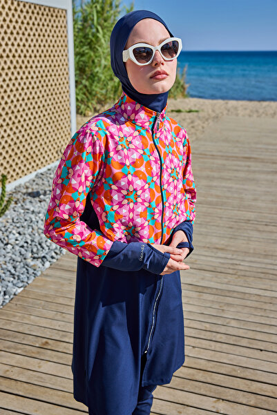 Remsa Mayo Remsa Sport Lycra Full Covered Hijab Swimsuit R133 Dark Navy Blue