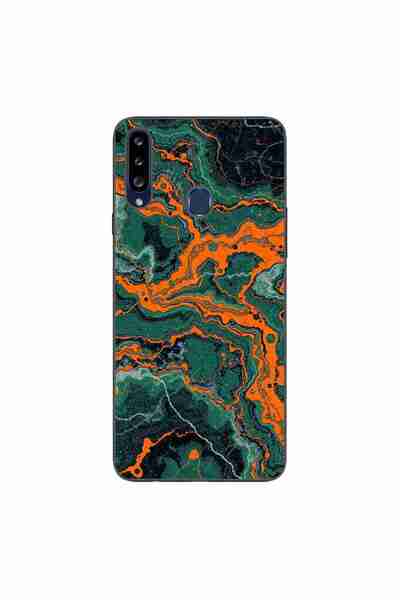 OEM Калъф, съвместим със Samsung Galaxy A20S, силиконов гел TPU, с мек мрамор...