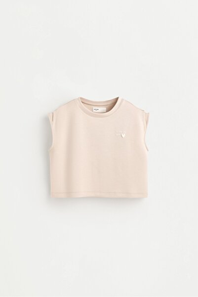 LEFTIES Dökümlü crop t-shirt