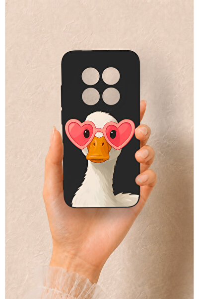 Vip Case Redmi Note 15 Pro 5G Uyumlu Aşık Ördek Desenli Silikon Kılıf