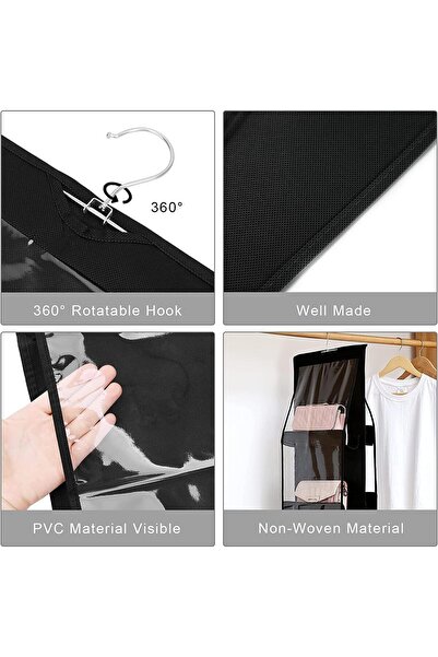 Urban URBANNXHanging Handbag Purse Organizer, Breathable Polyester Fiber + PV...