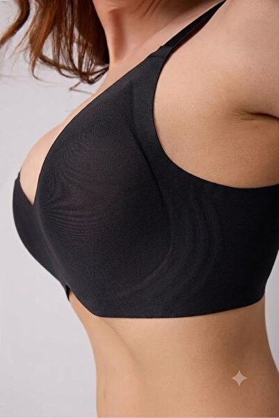 SWEETKORSE İz Yapmaz Dikişsiz Hayalet Lazer Kesim Sütyen Kopçalı Toparlayıcı Balensiz Ayarlanabilir Askılı Çıkarılabilir Pedli
