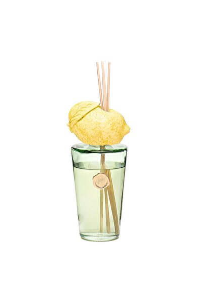 Missi Parlak Sırlı Sarı Seramik Limon Detaylı Çubuklu Oda Kokusu 400 ml-Limon...