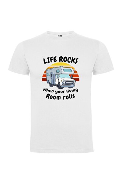 iLovePrints Rolling Life Rocks RV Tshirt
