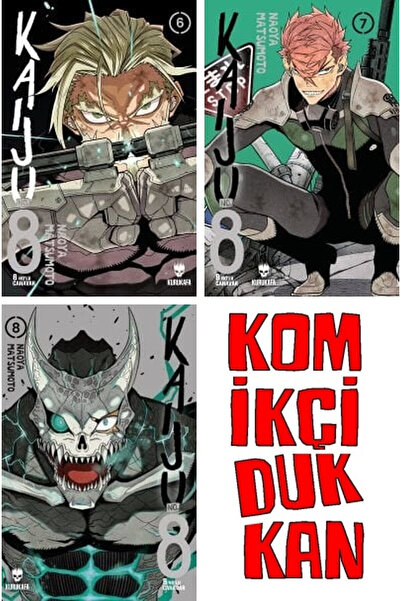 Kurukafa Yayınları Kaiju No 08 – 8 No’lu Canavar 6-7-8 SET (KD 3 KİTAP MANGA ...