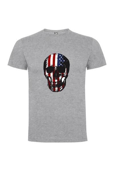 iLovePrints Patriotic Skull Rock Tshirt
