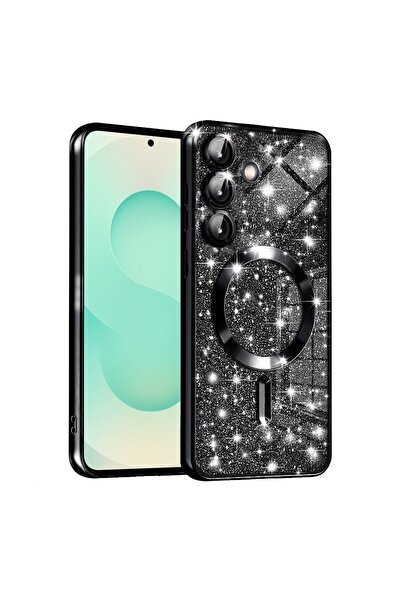 Techsuit Πολυτελές Γκλίτερ MagSafe - Samsung Galaxy S25 Plus - Μαύρο