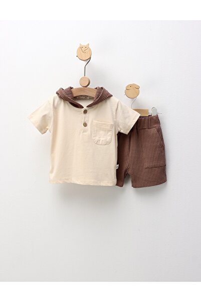 MiniKids Set de vara, Antony, crem-maro