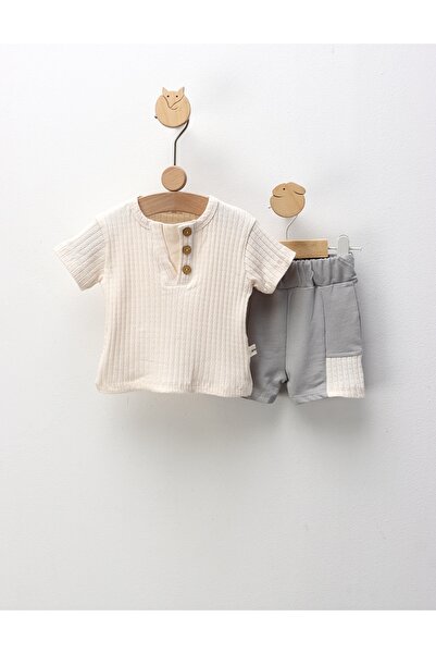 MiniKids Set de vara, Alesio , crem-gri