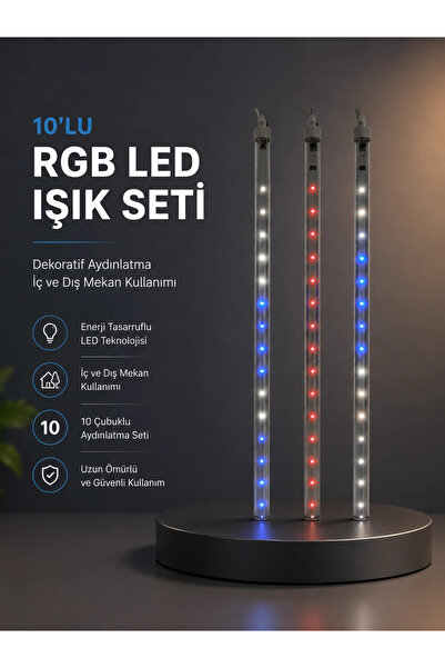 Epilons Shooting Star Effect Rgb Led Light Set for Indoor and Outdoor Use