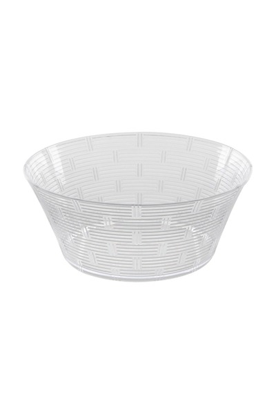 Z Store Bol din plastic transparent, reutilizabil, cu model în relief cu dung...