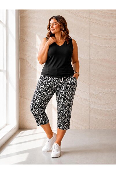 Vinola Plus Size Lycra Viscose Combed Cotton Fabric Comfortable Cut Capri Set