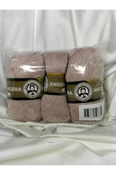 Ören Bayan Angora Powder Pink Hand Knitting Yarn (3 Pieces) - Color: 124