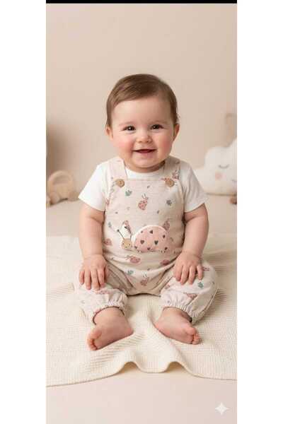 MonAlisa Kids Unisex Bebek Uğur Böceği Salopet