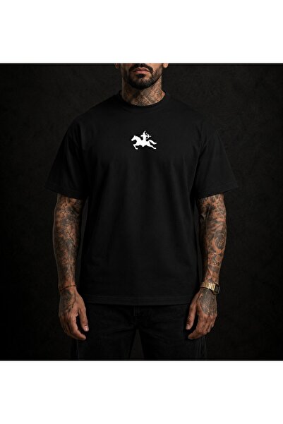 VEK Oversize T-Shirt Horse Archer Unisex 100% Cotton