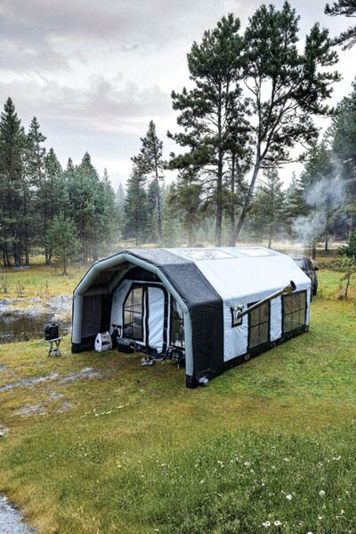 farrioutdoor Şişme Çadır ARENA XL MODEL 12-14 kişi 16.5 m2 kirmizi renk