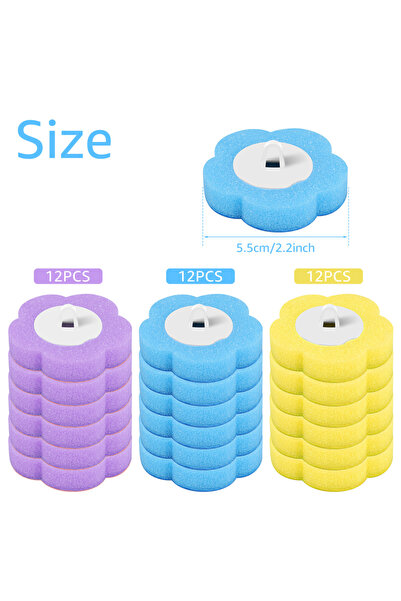 Choice1 36Pcs-3 Colors 18-36Pcs Disposable Toilet Brush with Extended Handle ...