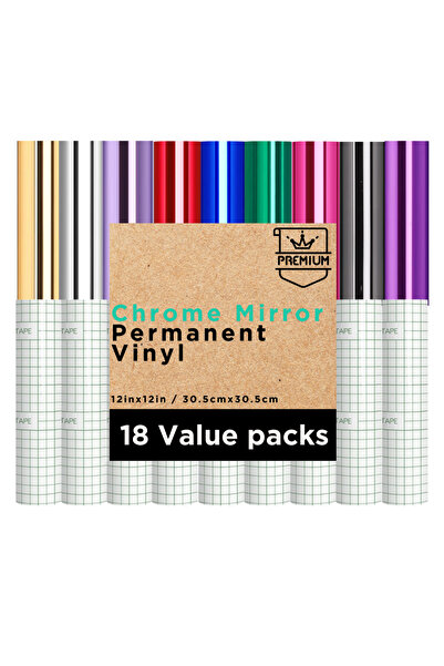 choice2 12 x12in (18 pack) 12inx12in Metallic Vinyl Permanent Adhesive Vinyl ...