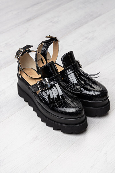 exclusives.ro Pantofi Amur - Croco Black