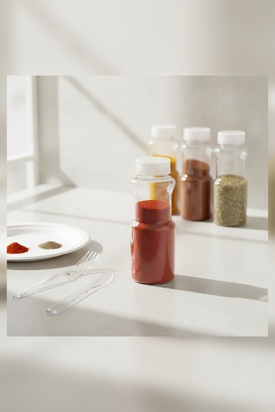 sunpack Clear Plastic Spice Jars 177ml – Pack of 12
