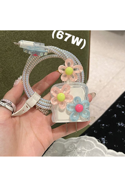 FİŞNEİLETİŞİM 67W ÇİÇEKLİ SARJ ALETİ KABLO KORUYUMA SETİ