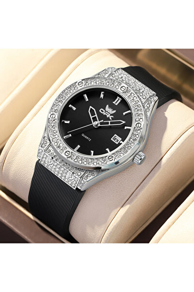 Choice ساعة يد رجالية أنيقة من Yes Sliver باللون الأسود OPK 6067، ساعة كوارتز...