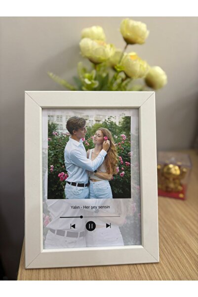 shop Kişiye Özel Sevgili Şarkılı Çerçeveli Tablo,Sevgililer Günü Hediyesi,Kiş...