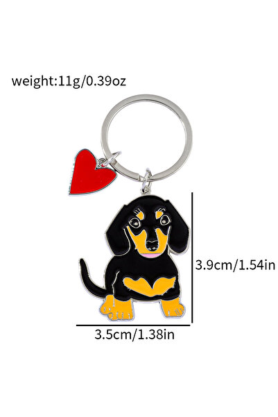 Choice Keychain Metal Dachshund Bulldog Dog Keychains Car Key Ring Pet Heart ...