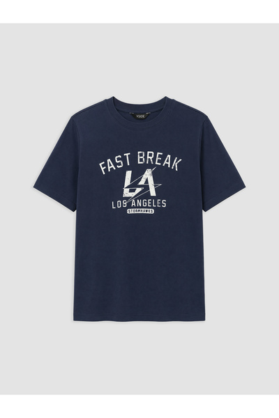 LC Waikiki Tricou bărbătesc cu guler rotund, imprimat Los Angeles