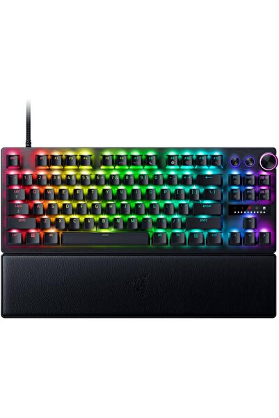 RAZER لوحة مفاتيح الألعاب هنتسمان V3 برو TKL: مفاتيح بصرية تناظرية، استجابة س...
