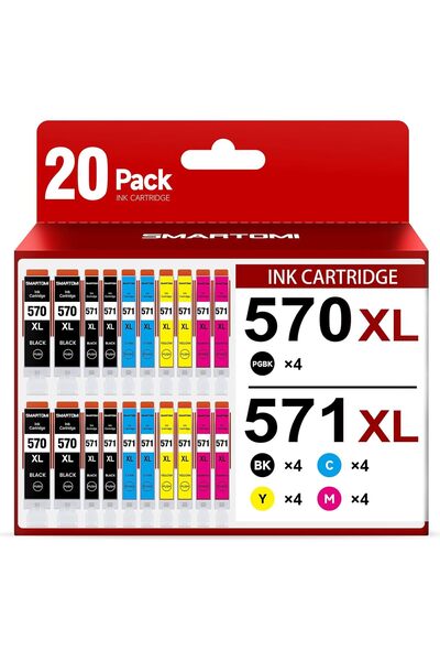 NoAGE Cartușe de imprimantă SMARTOMI 570 571 compatibile cu Canon PGI-570 XL ...