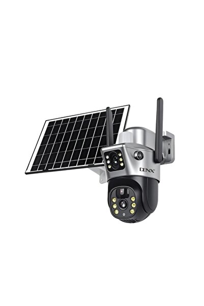 Denx The DX3614 solar-powered camera features four high-definition cameras, a...