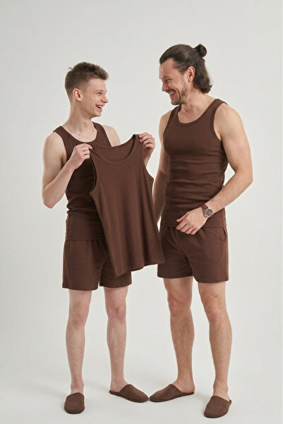 Mercan Men's Brown Tank Top 2-Pack