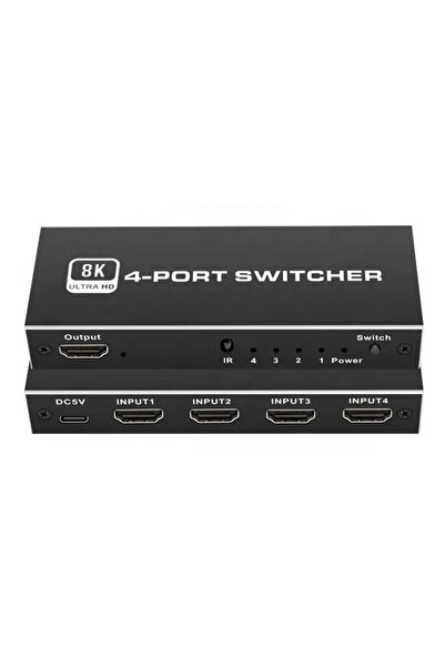 unbranded HDMI switch CAB-H149 με τηλεχειριστήριο, 4 σε 1, 8K/60Hz, μαύρο