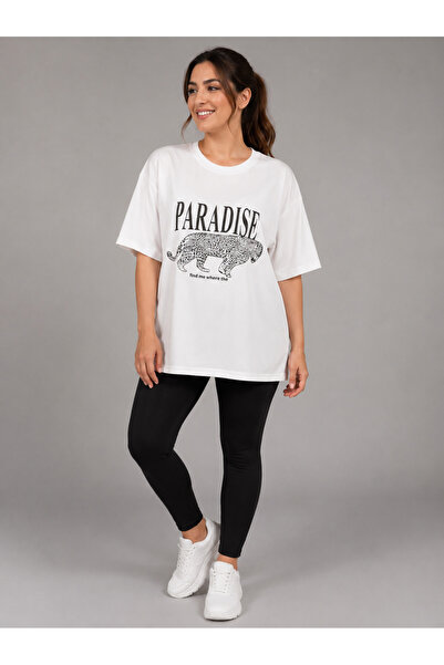 Trendline Trendy Women's Leopard Print Oversized Casual T-Shirt
