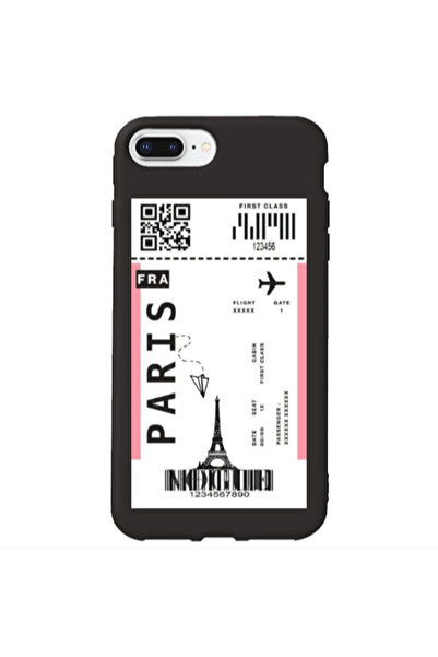 Other Apple iPhone 7 Plus Paris FRA Black Colored Silicone TPU Θήκη