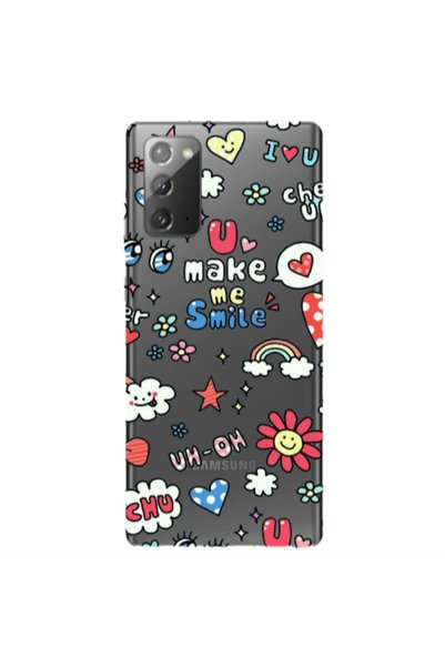 Other Samsung Note 20 Rainbow flowers Transparent Silicone TPU Θήκη
