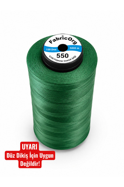 fabricorg Bükümsüz Renkli Ev & Sanayi Tipi Overlok & Piko Muz İpliği 1 Adet (...