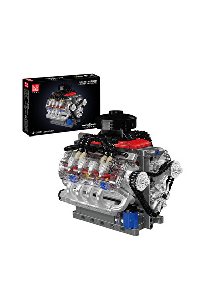 mouldking Mould King 10171 Chevy LSX454 Motorlu V8 Motor Modeli Yapı Seti – 4...